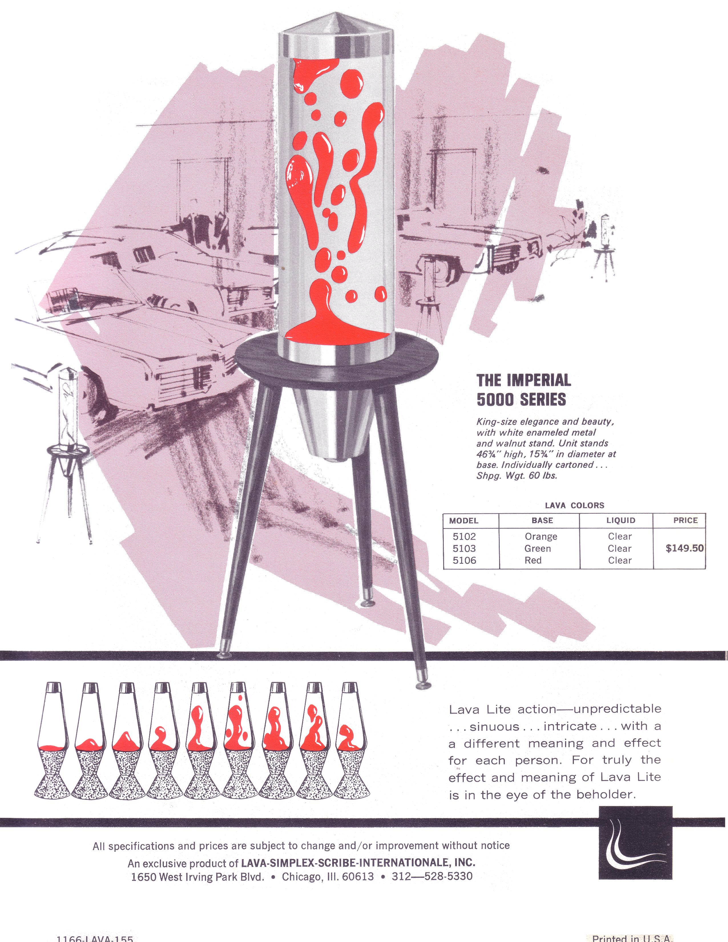 Imperial Lava Lamp vintage advertisement catalog