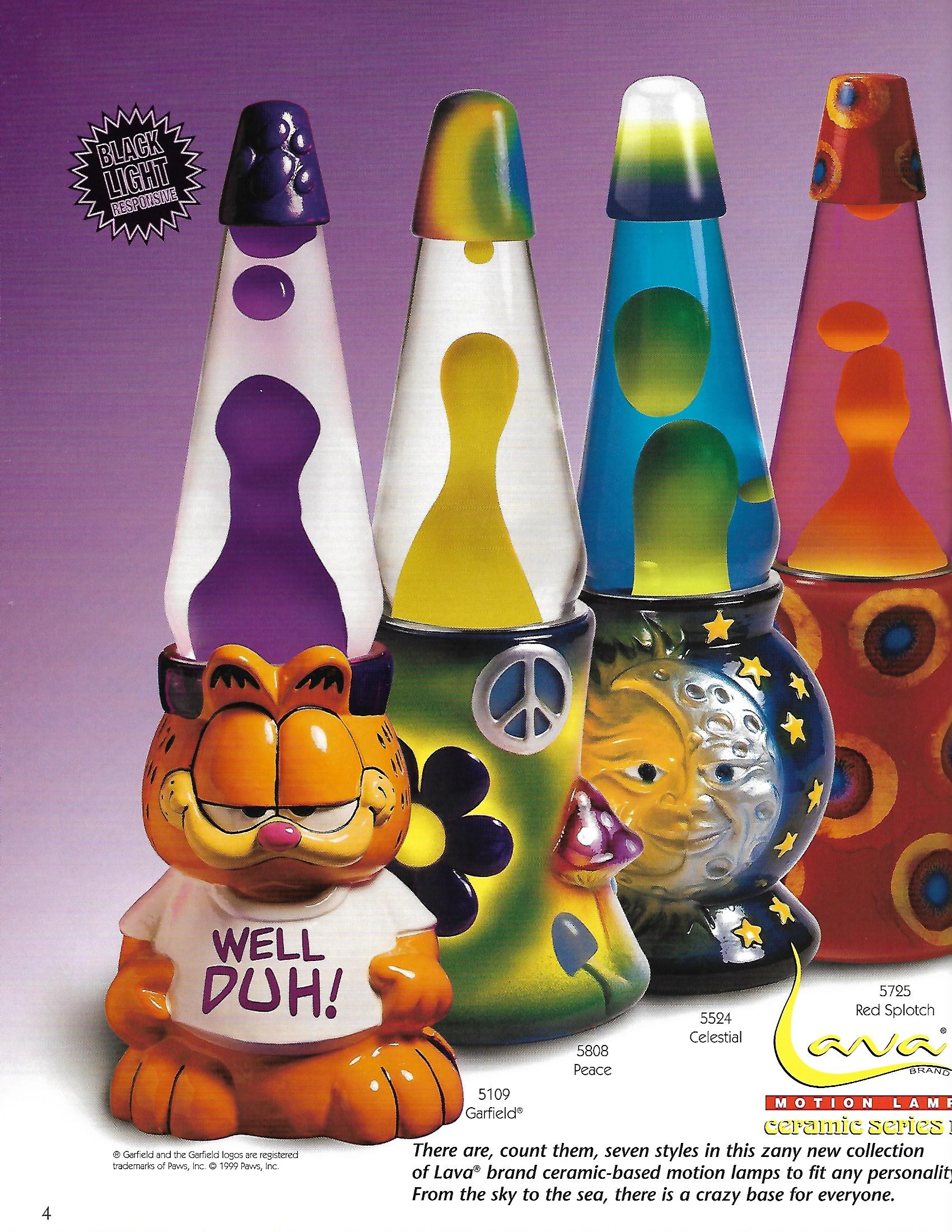 1996 Lava Brand Catalog. Ad. Advertisement. Lava Lamp