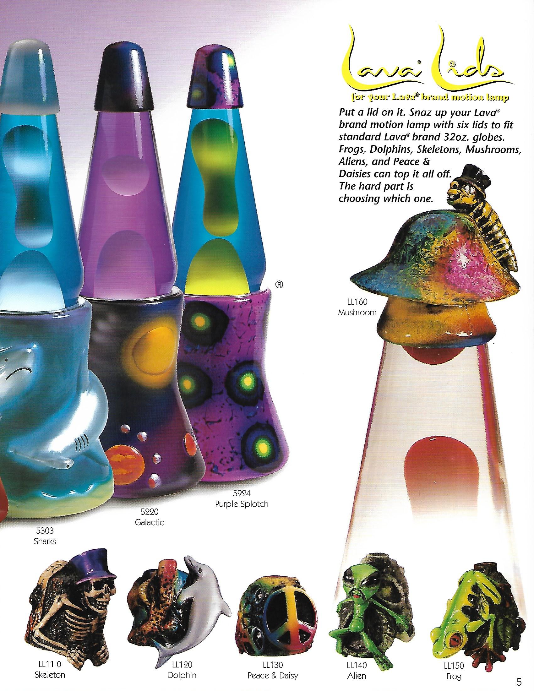 1996 Lava Brand Catalog. Ad. Advertisement. Lava Lamp