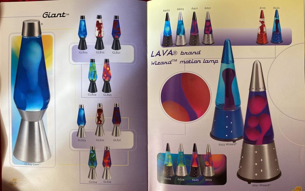 2001 Lava World Catalog. Ad. Advertisement. Lava lamp