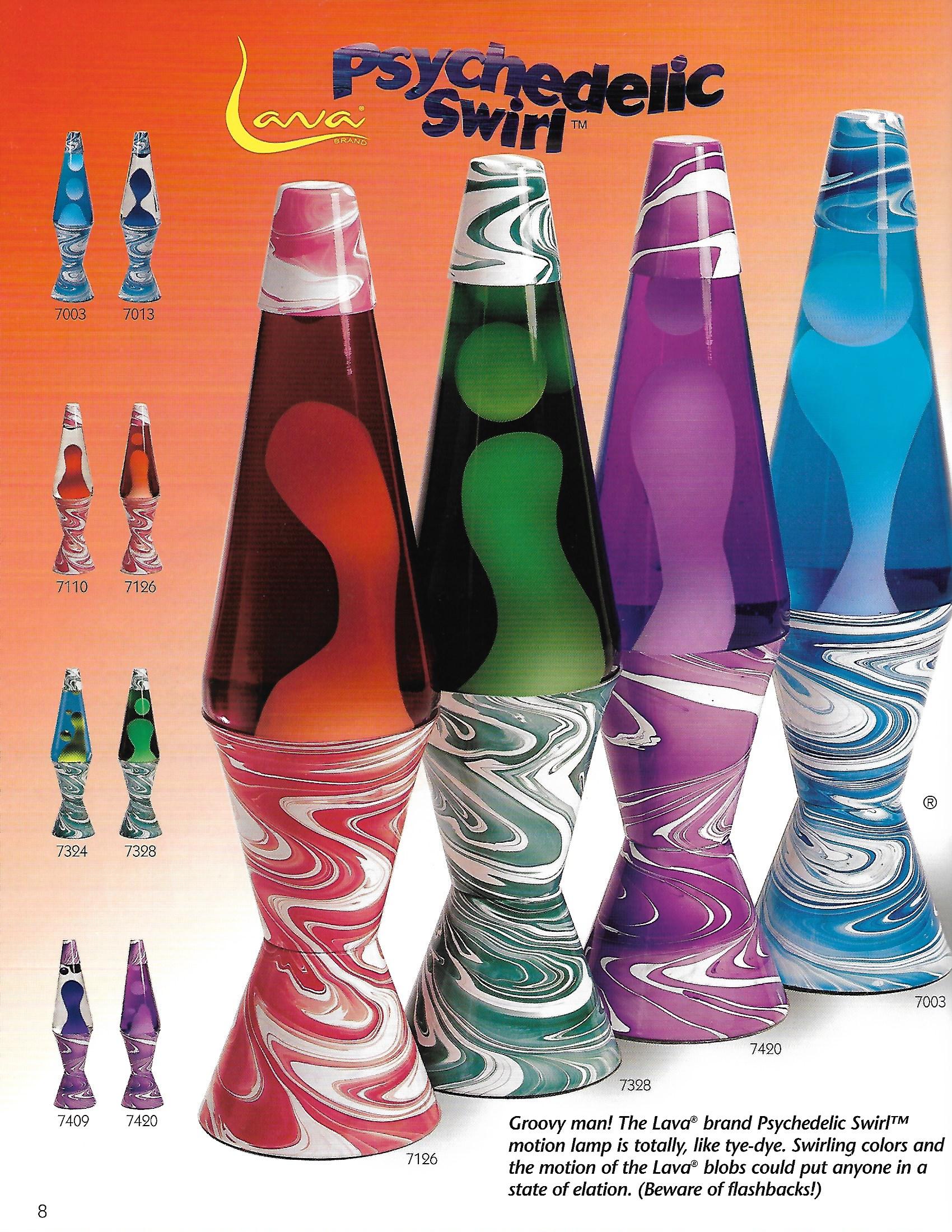 1996 Lava Brand Catalog. Ad. Advertisement. Lava Lamp
