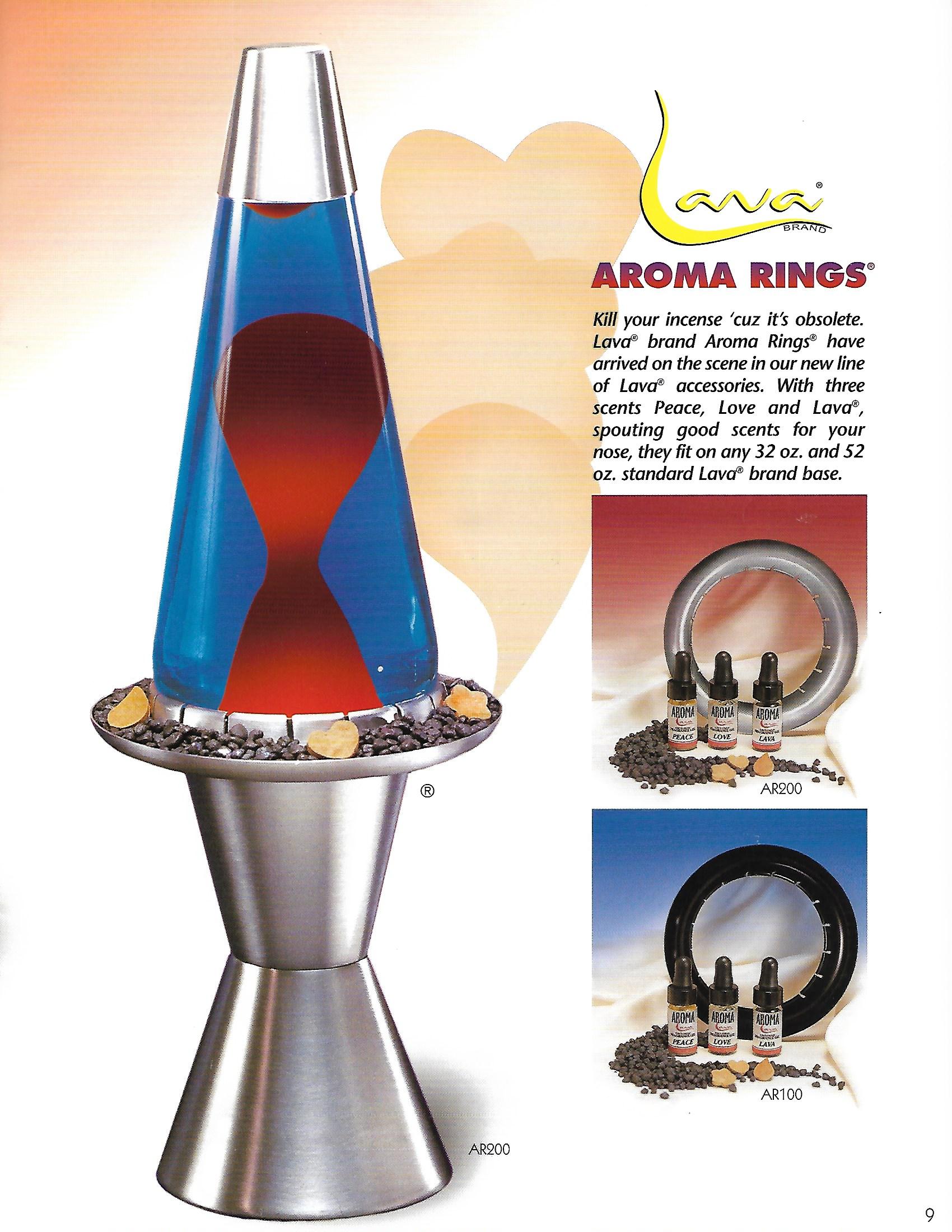 1996 Lava Brand Catalog. Ad. Advertisement. Lava Lamp
