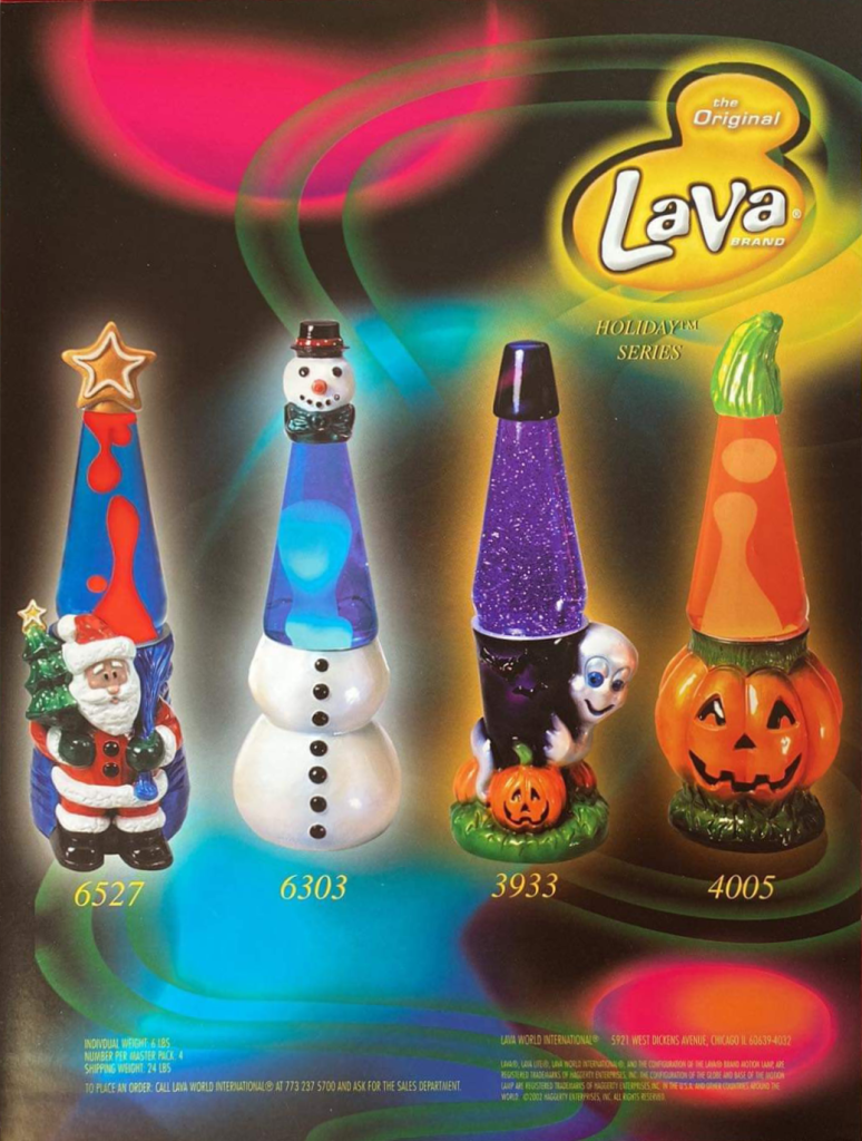 2001 Lava World Catalog Insert. Ad. Advertisement. Lava lamp