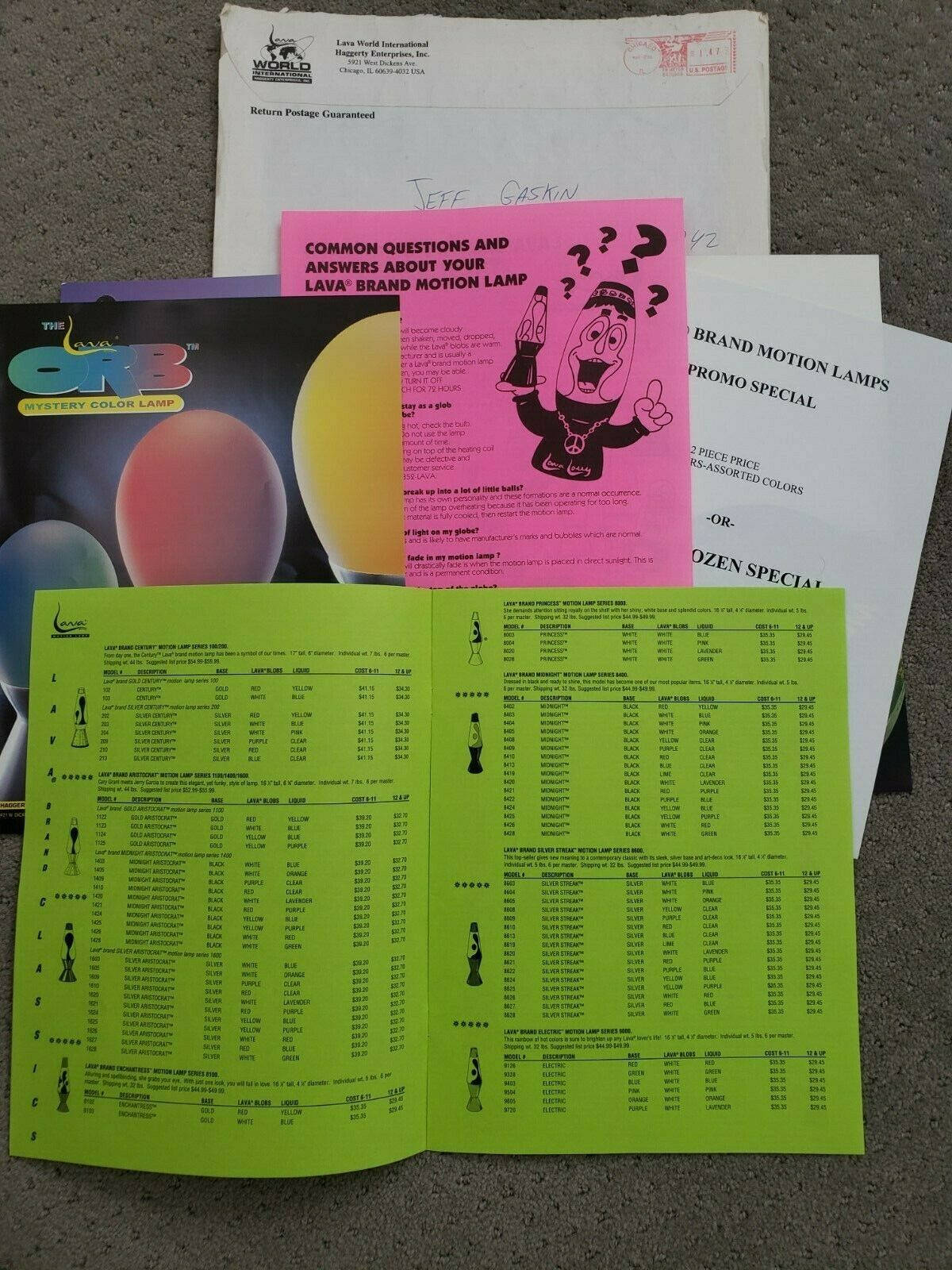 Late 1999 Lava Lite Catalog Lava Lamp