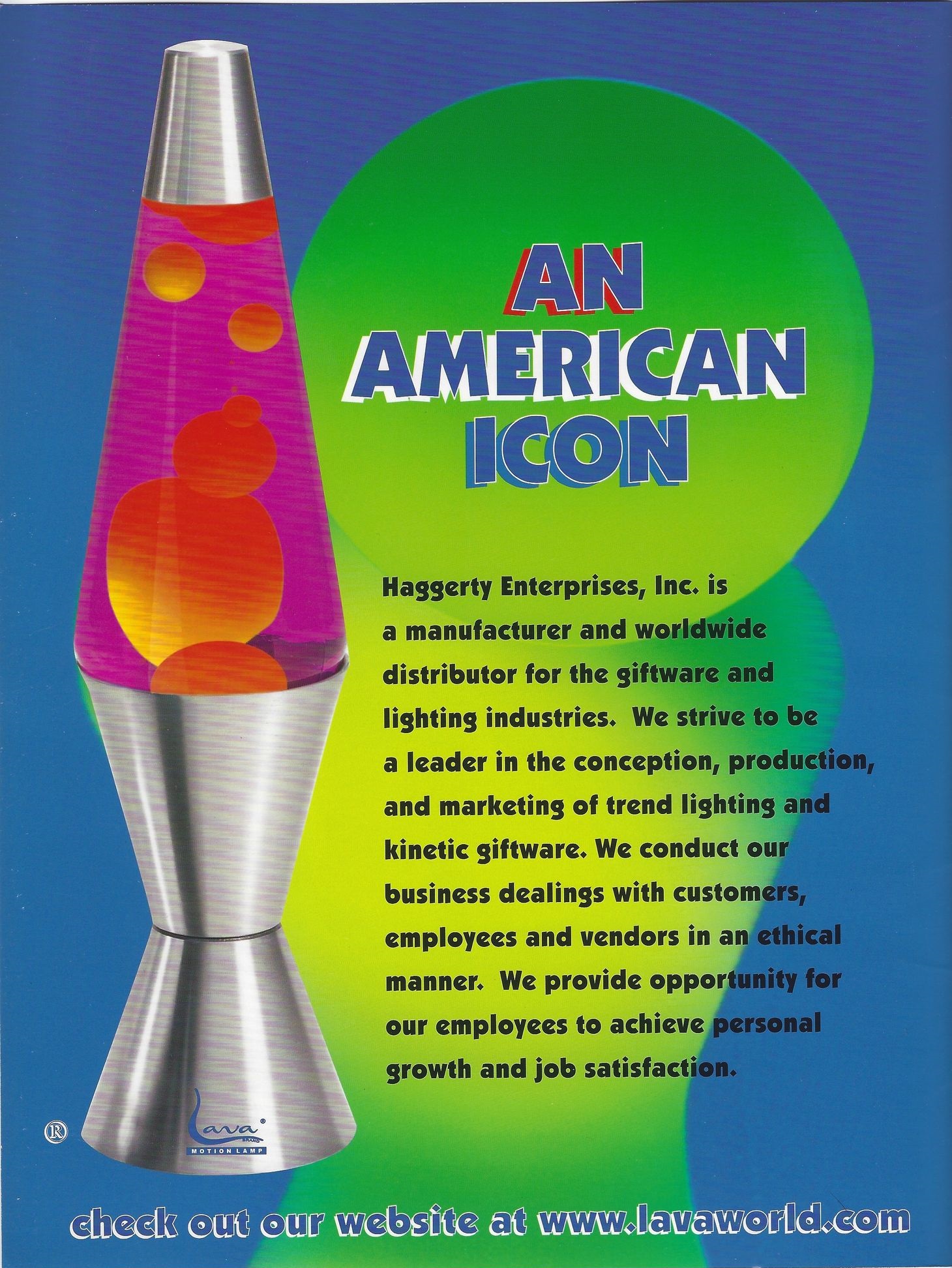 1996 Lava Brand Catalog. Ad. Advertisement. Lava Lamp