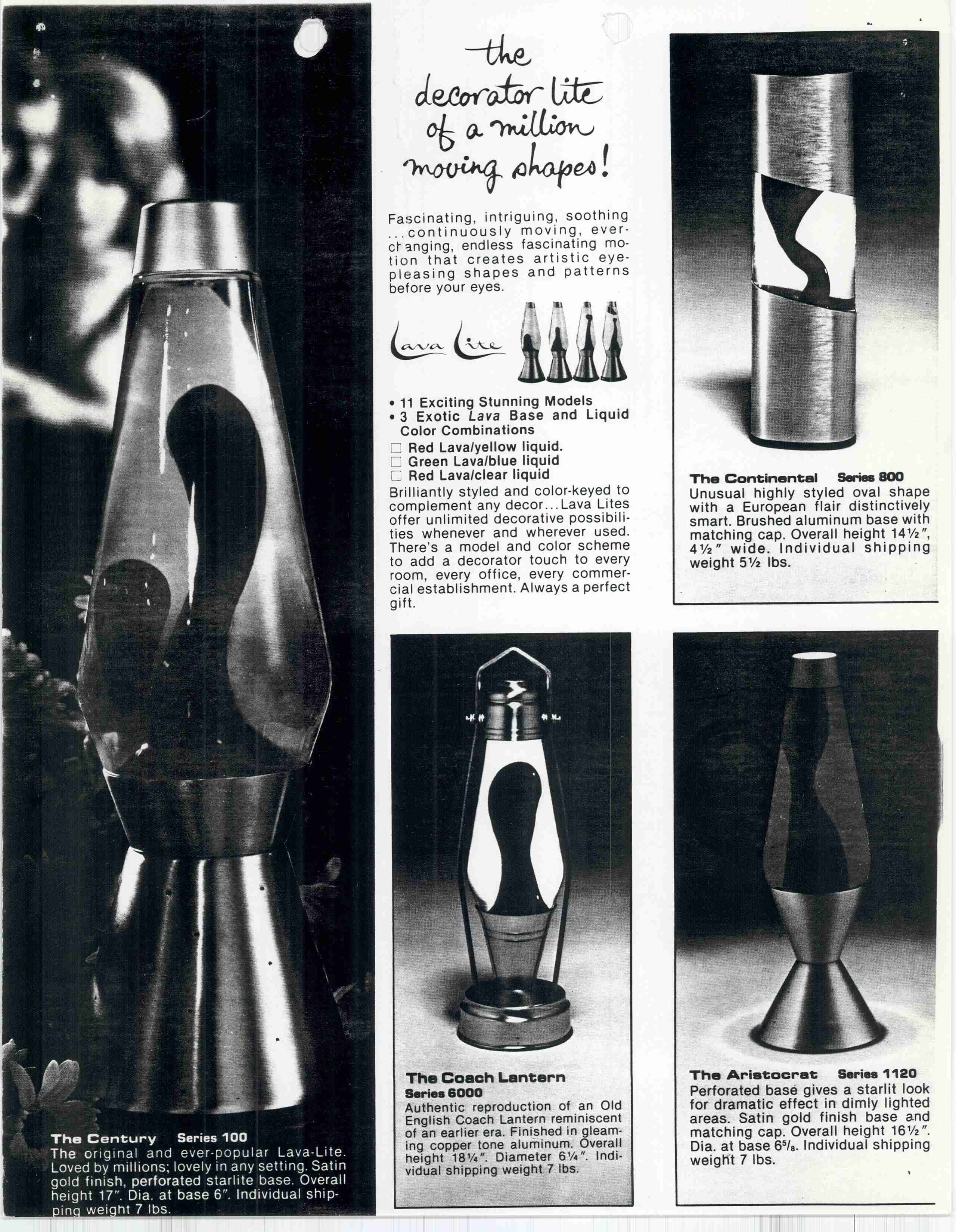 Vintage 1979 Lava Lite Catalog. Advertisement. Ad. Brochure. Lava Lamp