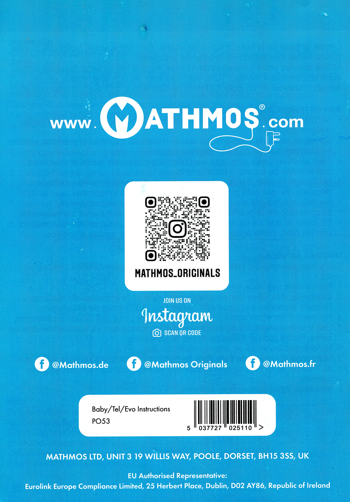 Mathmos baby/tel/evo instructions